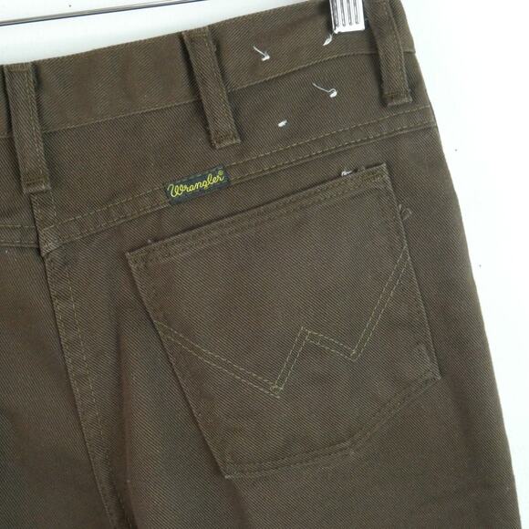 Vintage Wrangler Mens Pants Bootcut Western Rodeo Brown 70s 31 x 32 USA - Picture 9 of 11